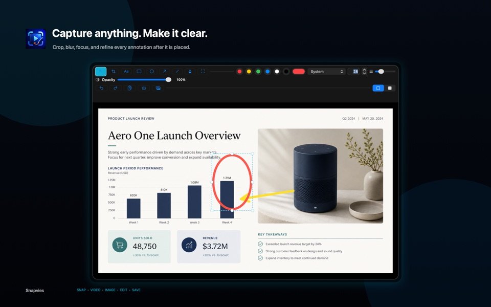 Snapvies Capture Edit with image annotation tools